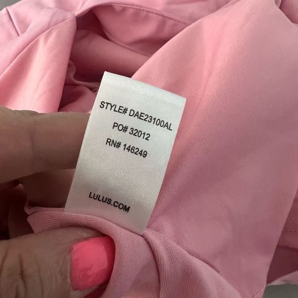 Lulu’s Lots of Love Light Pink Strapless Midi strapless flounce Dress - Picture 13 of 14